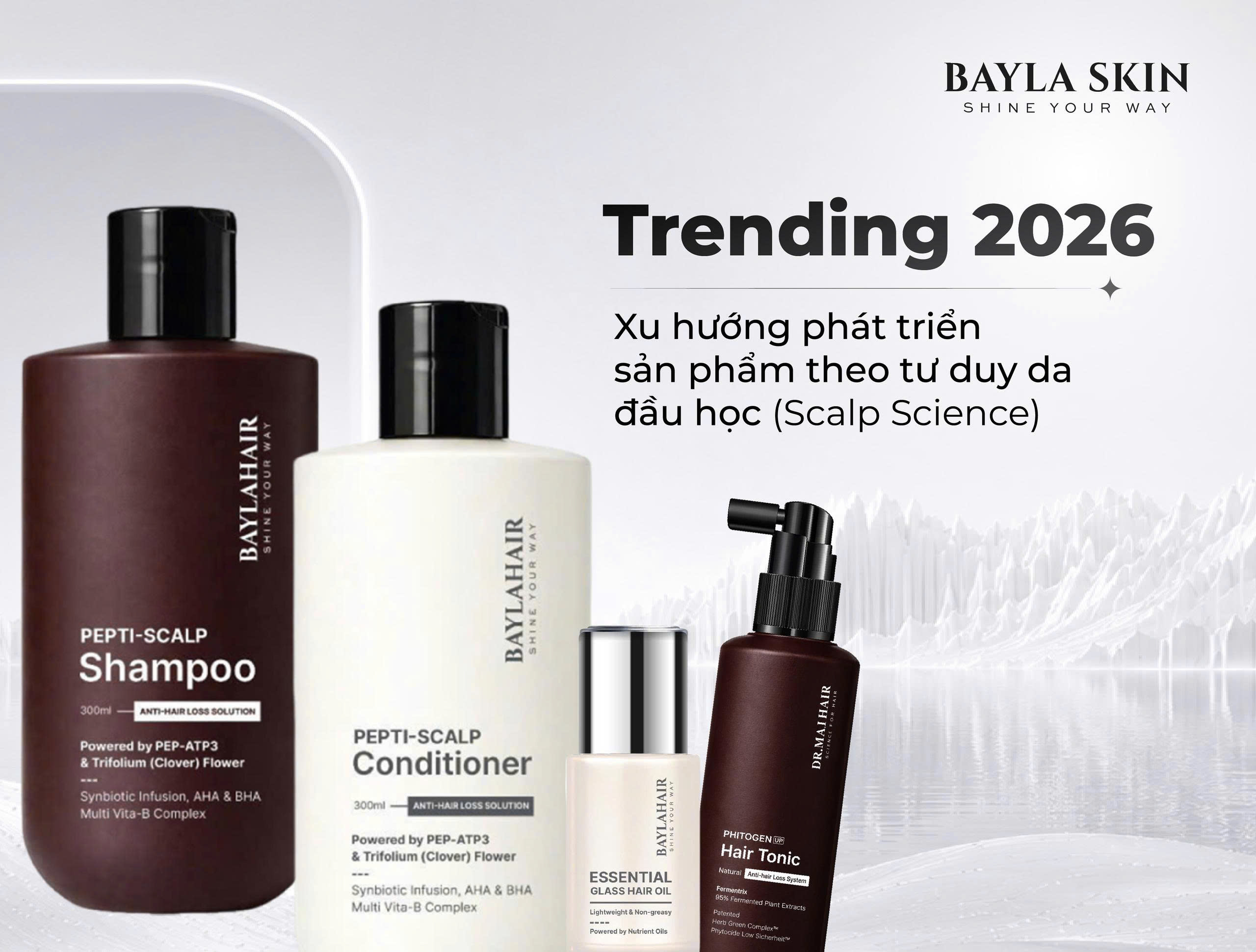 Xu hướng phát triển sản phẩm chăm sóc tóc theo tư duy da đầu học (Scalp Science)